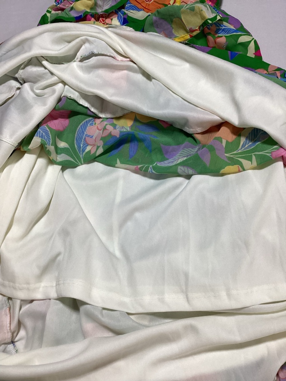 Flying Tomato Green Floral Ruffle Maxi Dress with Multicolor Floral Print - Picture 6 of 13